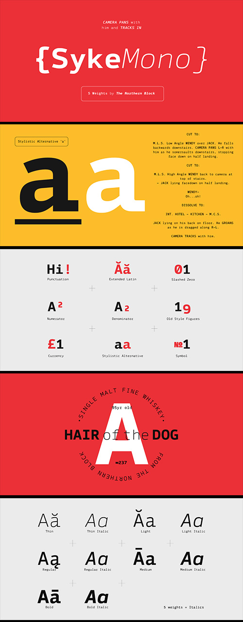Syke Mono Font Family 10xOTF