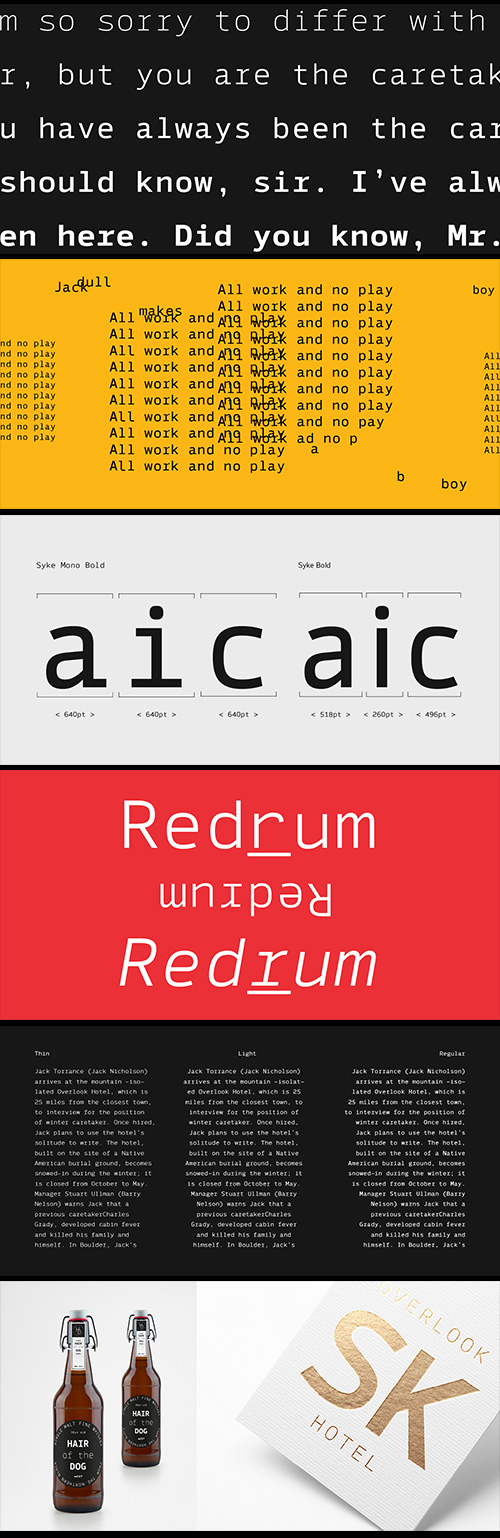 Syke Mono Font Family 10xOTF