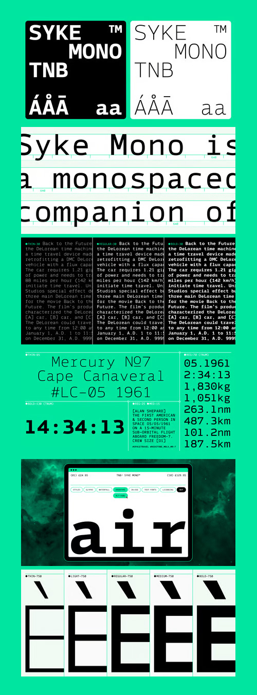 Syke Mono Font Family 10xOTF
