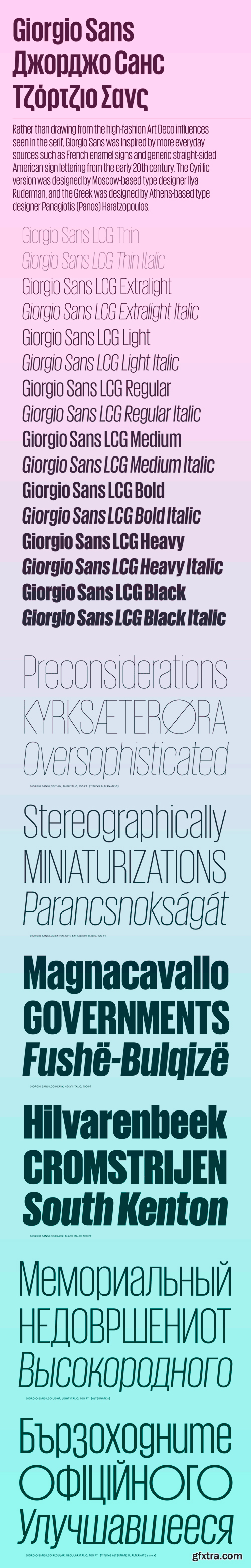 Giorgio Sans Font Family 12xOTF