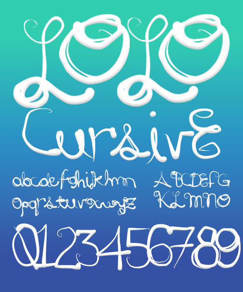 LOLO Cursive OTF LOLO Cursive OTF