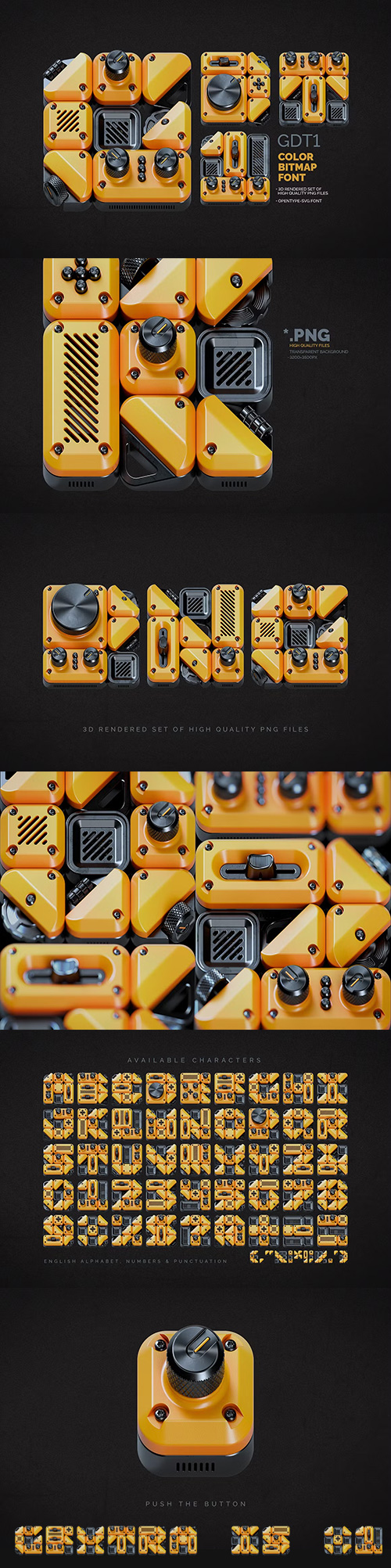 GDT1 - Color Bitmap Font OTF & PNG Letters 291508571