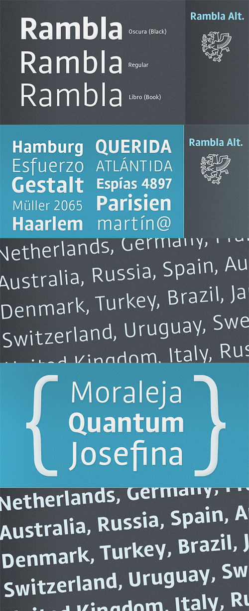 Rambla Alt Font Family 12xOTF Rambla Alt Font Family 12xOTF