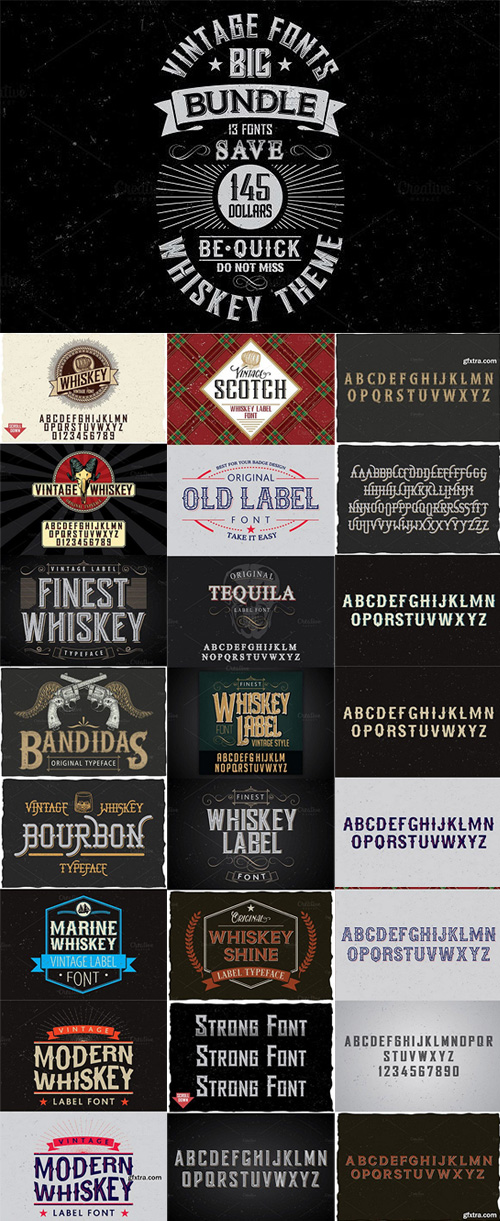 Whiskey Fonts BIG Bundle 460517