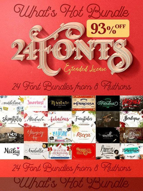What's Hot Bundle vol.10 - 24 Fonts 482845
