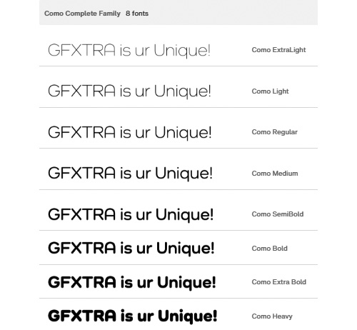 Como - A Modern Rounded Sans Serif 8xOTF