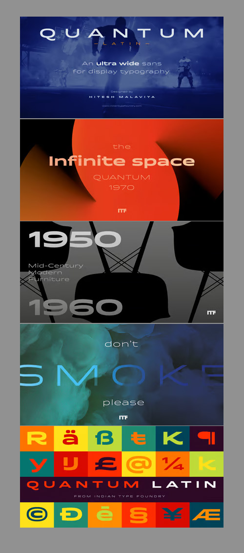 Quantum Latin - Ultra Wide Font Family 5xOTF Quantum Latin - Ultra Wide Font Family 5xOTF