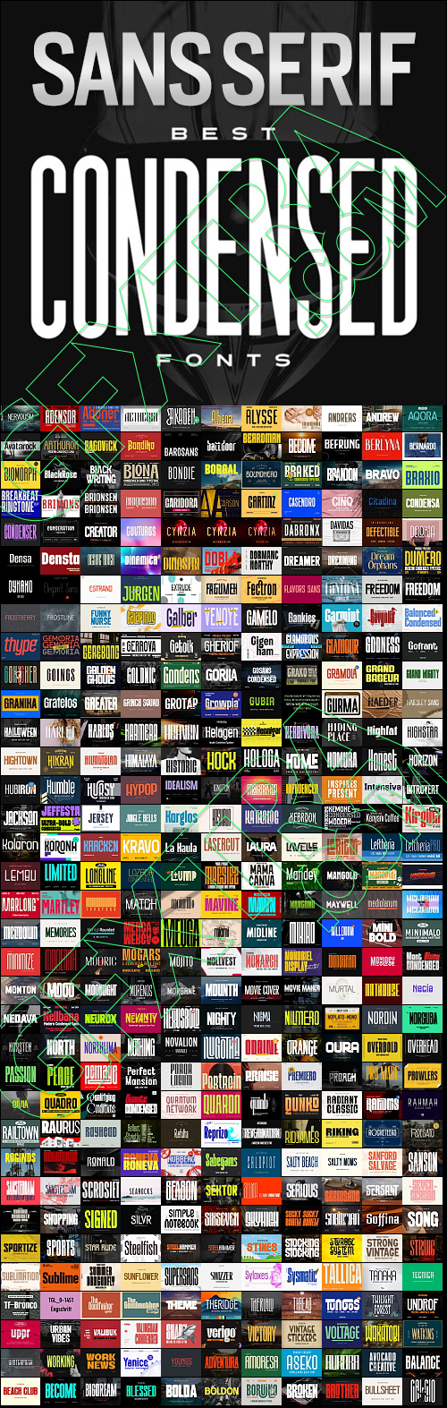 The Best 500+ Sans Serif Condensed Fonts