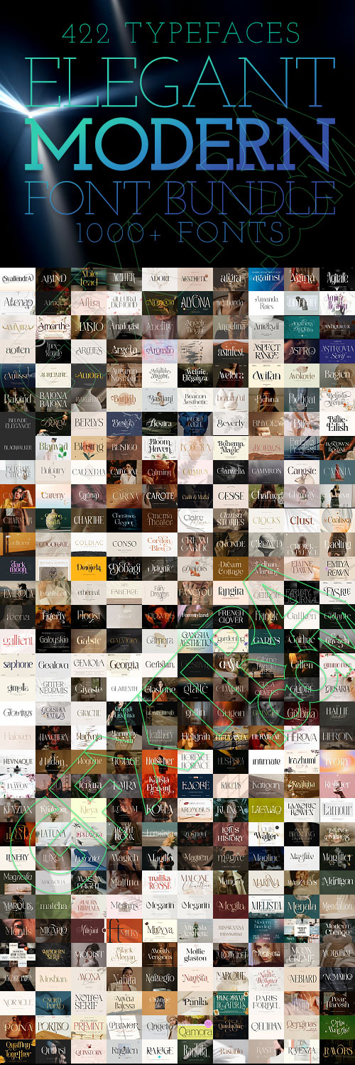 Elegant Modern Light Fonts Bundle 422 Typefaces Elegant Modern Light Fonts Bundle 422 Typefaces