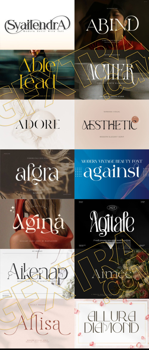 Elegant Modern Light Fonts Bundle 422 Typefaces