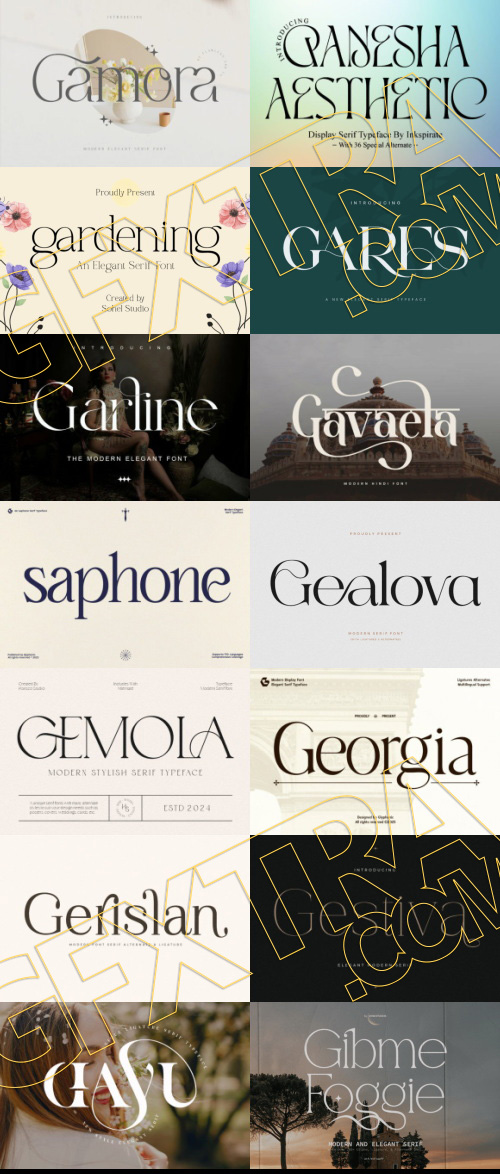 Elegant Modern Light Fonts Bundle 422 Typefaces