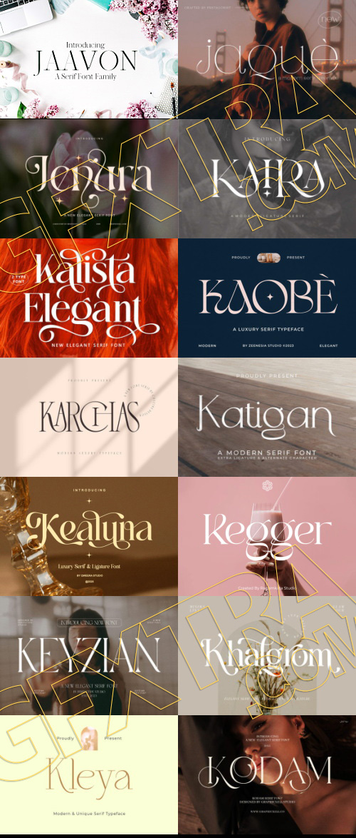 Elegant Modern Light Fonts Bundle 422 Typefaces