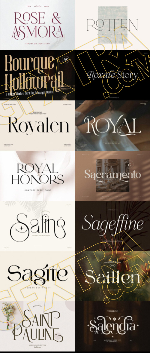 Elegant Modern Light Fonts Bundle 422 Typefaces