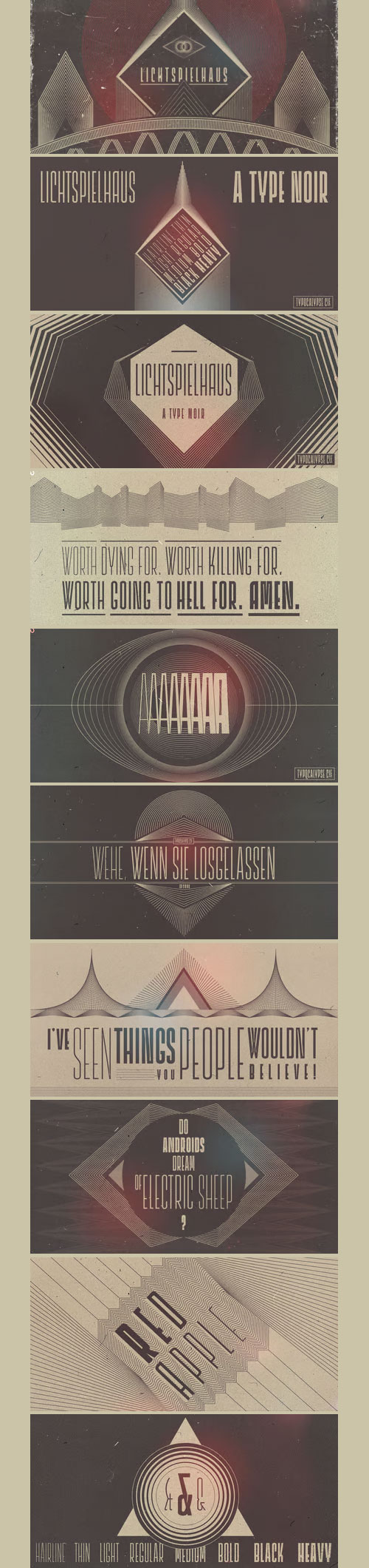 Lichtspielhaus Sans Font Family 8xOTF