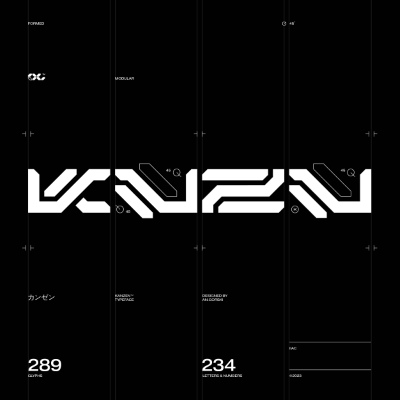 Kanzen - Typeface of Cyberpunk Realm by Studio Innate
