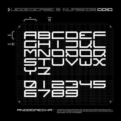 Andromecha - A Futuristic Font by Studio Innate £18