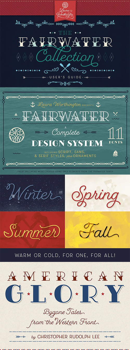 Fairwater Font Family 18xOTF