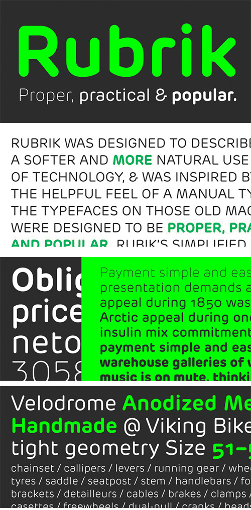 Rubrik Font Family 12xOTF