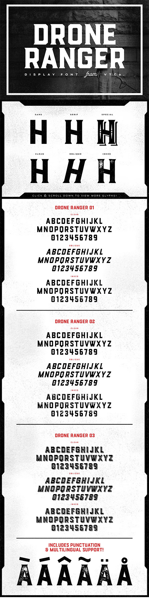 Drone Ranger Display Font 349198