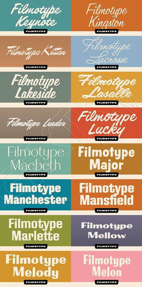 FilmoType - 75 Fonts Bundle 79xOTF FilmoType - 75 Fonts Bundle 79xOTF