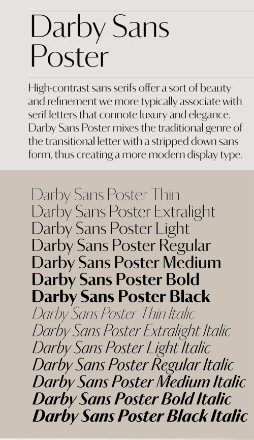 Darby Sans Poster Font Family 14xOTF