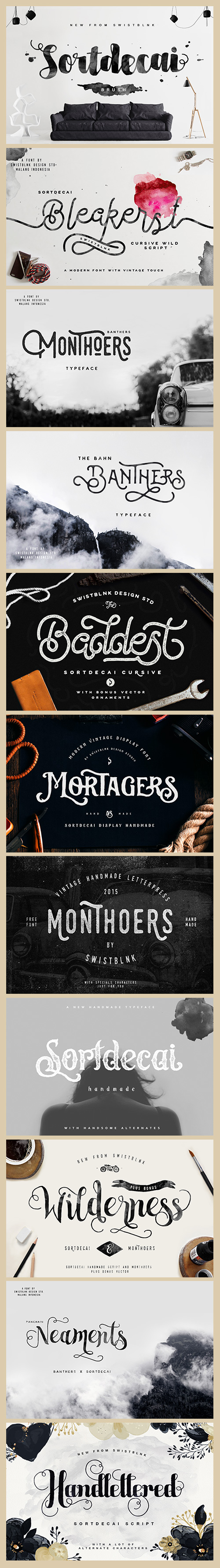 The Fabulous Fonts Bundle with 11 Fonts & Bonus