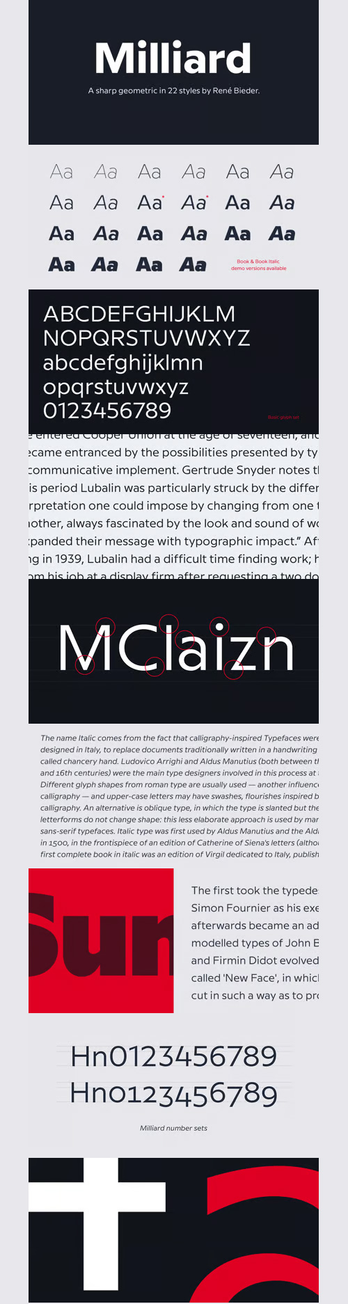 Milliard Font Family 22xOTF