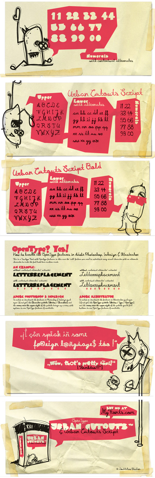 XXII Urban Cutouts Font Family 3xOTF XXII Urban Cutouts Font Family 3xOTF