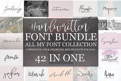42 IN 1 Font Bundle 3737921