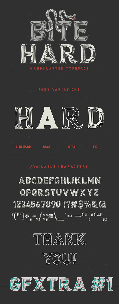Bite Hard Font Family 4xOTF 761204
