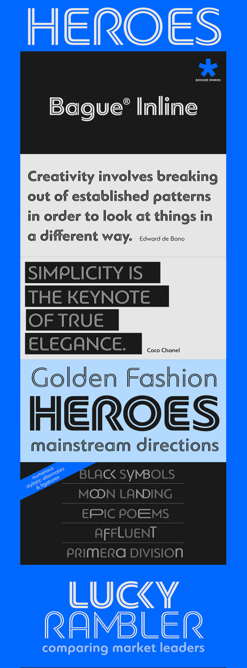 PF Bague Inline Pro Font Family 4xOTF