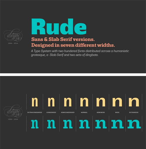 Rude - 15 Font Families [200 Fonts]
