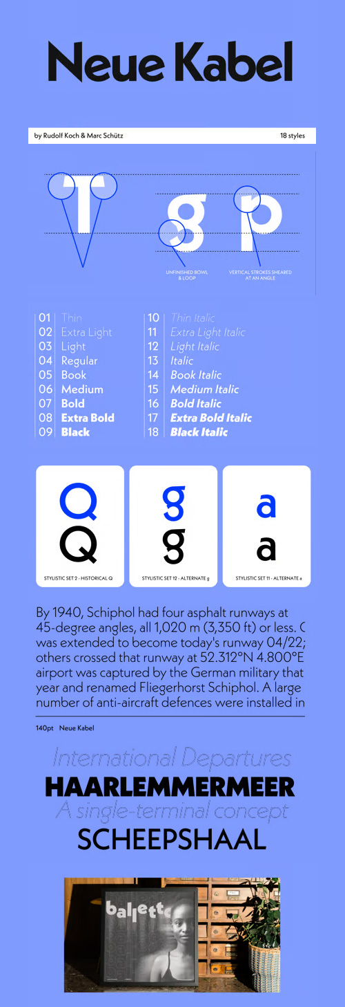 Neue Kabel Font Family 18xOTF