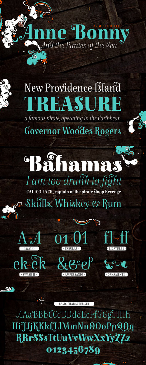 Anne Bonny Font Family 14xOTF Anne Bonny Font Family 14xOTF