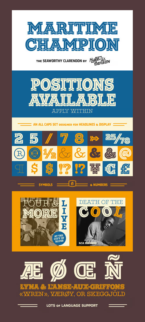 Maritime Champion Font Family 10xOTF Maritime Champion Font Family 10xOTF