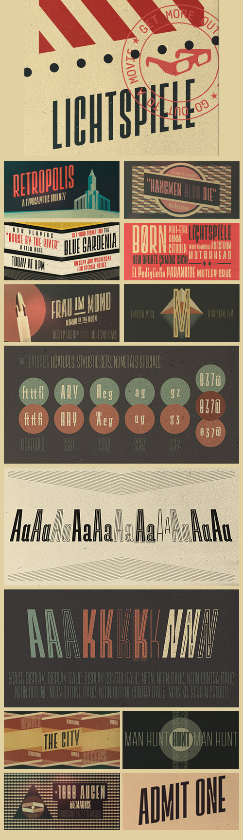 Lichtspiele Font Family 12xOTF