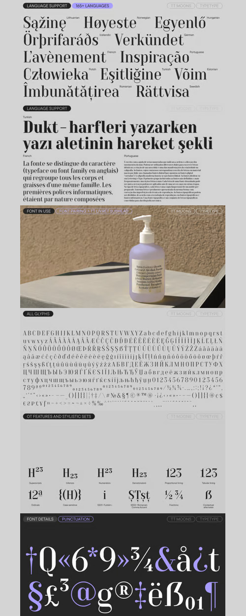 TT Moons Font Family 10xOTF