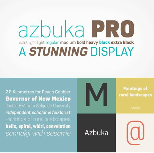 Azbuka Font Family 20xOTF