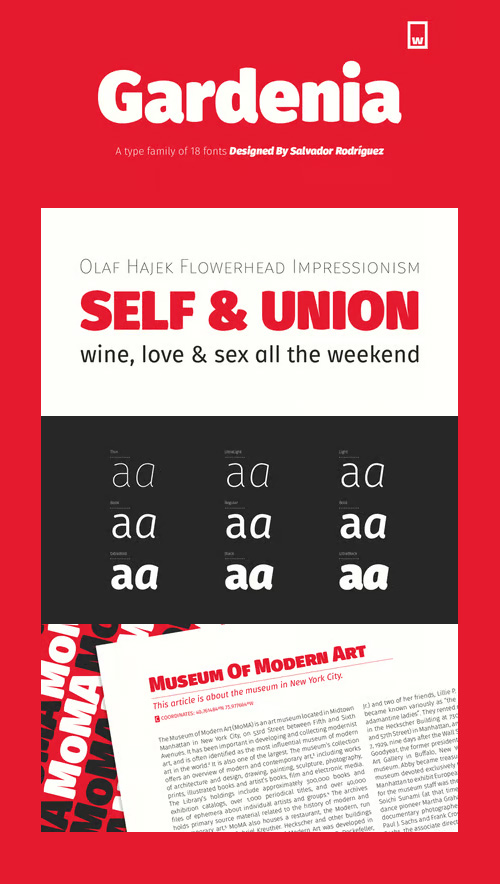 Gardenia Font Family 18xOTF