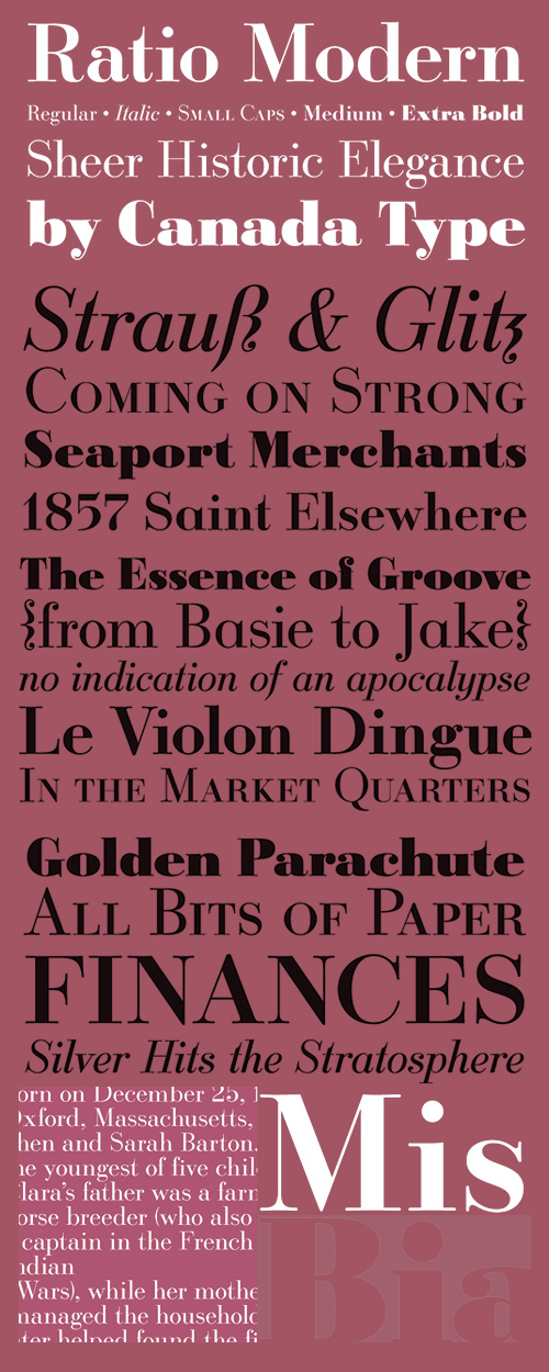 Ratio Modern Font Family 5xOTF