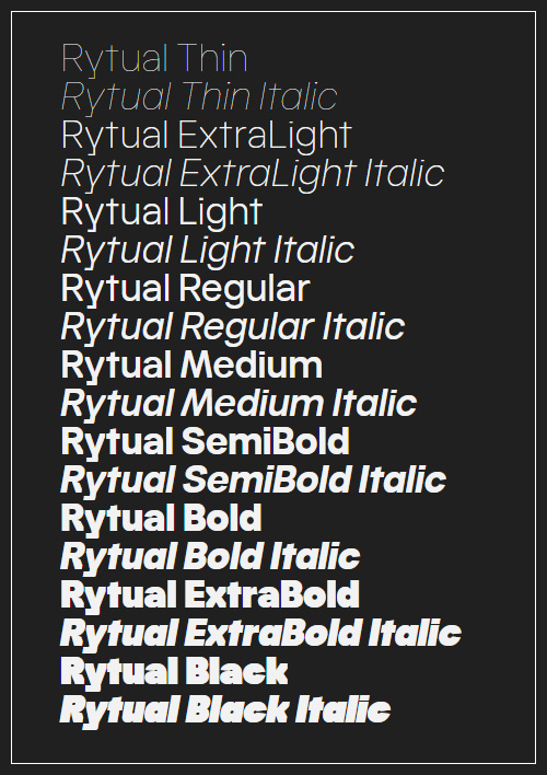 Rytual Super Family 54xOTF, 1xTTF Variable
