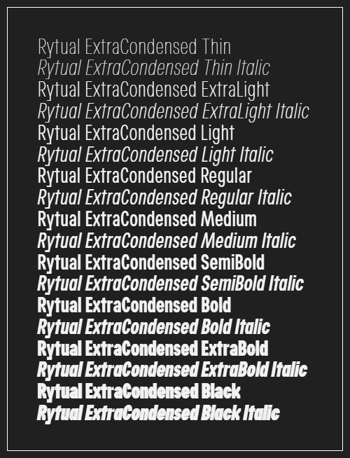 Rytual Super Family 54xOTF, 1xTTF Variable