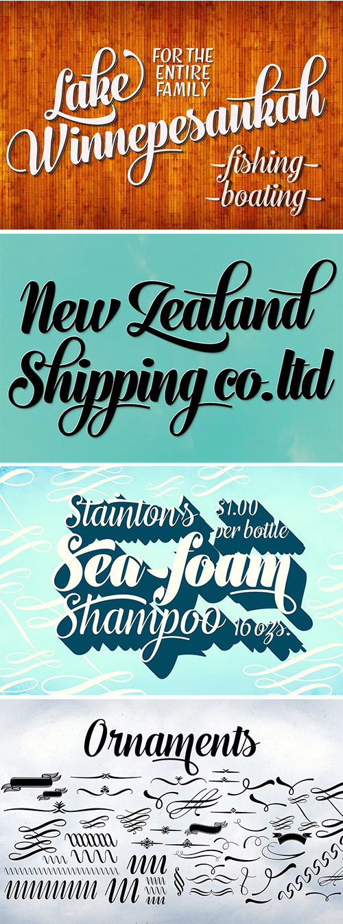 Journey - Smooth & Elegant Vintage Script Family 5xOTF