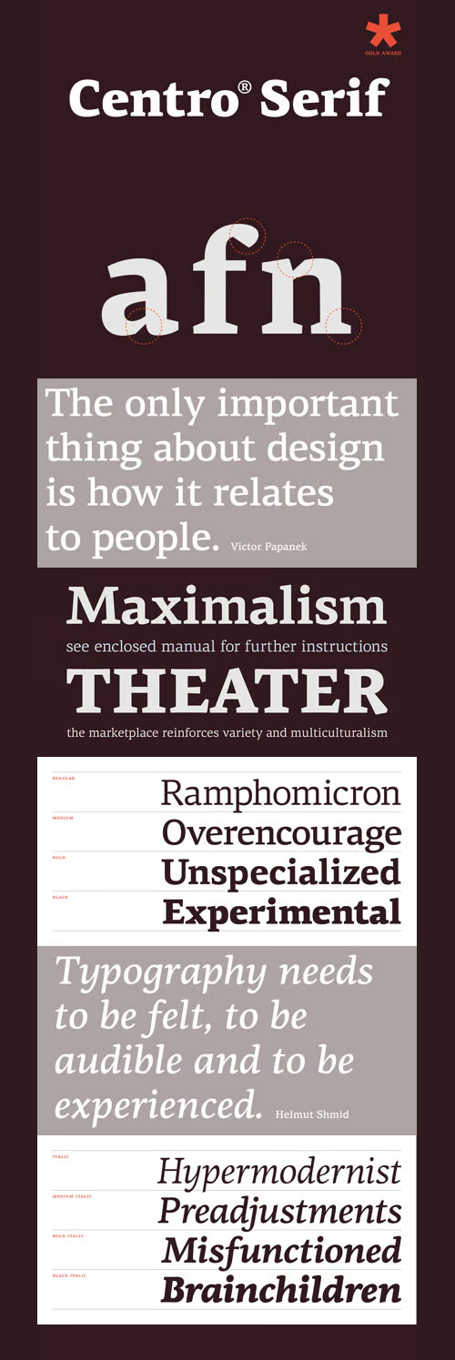 PF Centro Serif Pro Font Family 8xOTF