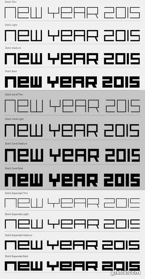 Distill - Futuristic Font Family 12xOTF $129 Distill - Futuristic Font Family 12xOTF $129