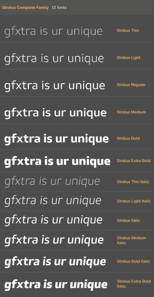 Stratus - Neutral Sans-Serif Family 6xOTF