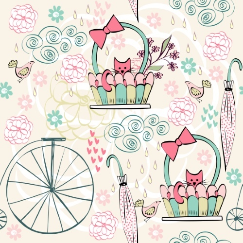 Baby Backgrounds Seamless Patterns 25xEPS