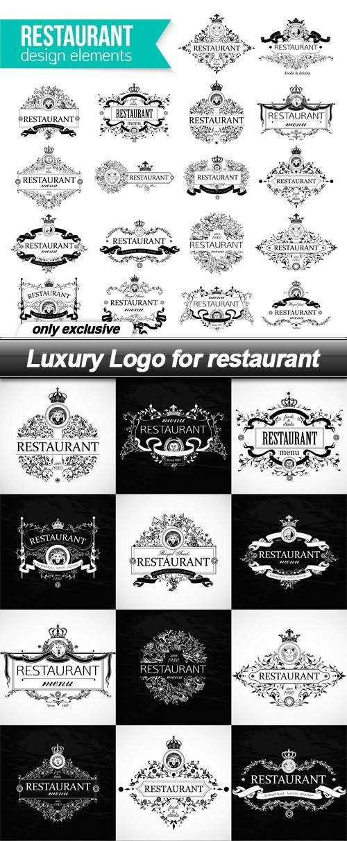 Luxury Logos for Restaurant 19xEPS Luxury Logos for Restaurant 19xEPS