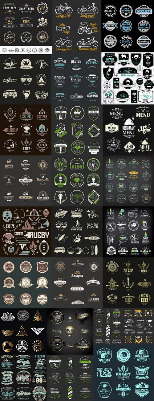 Logo Sticker Template Banner Icon 25xEPS