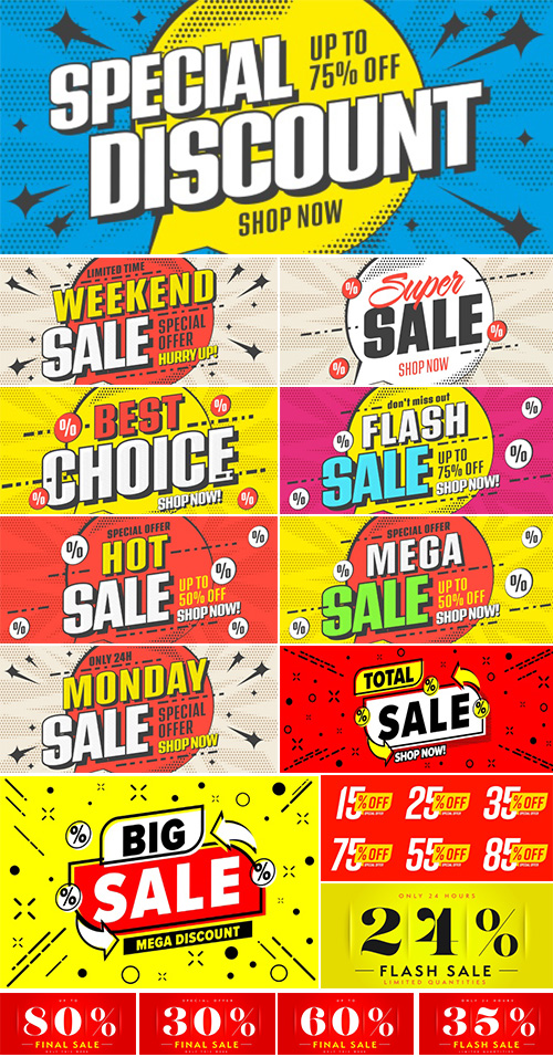 Sale Banners with Special Offer 17xEPS Sale Banners with Special Offer 17xEPS